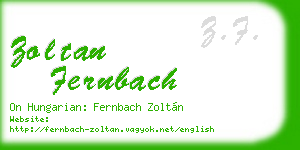 zoltan fernbach business card